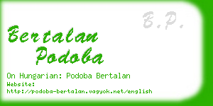 bertalan podoba business card